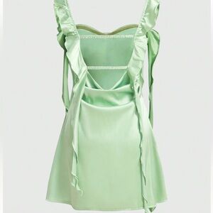Light Green Satin Dress